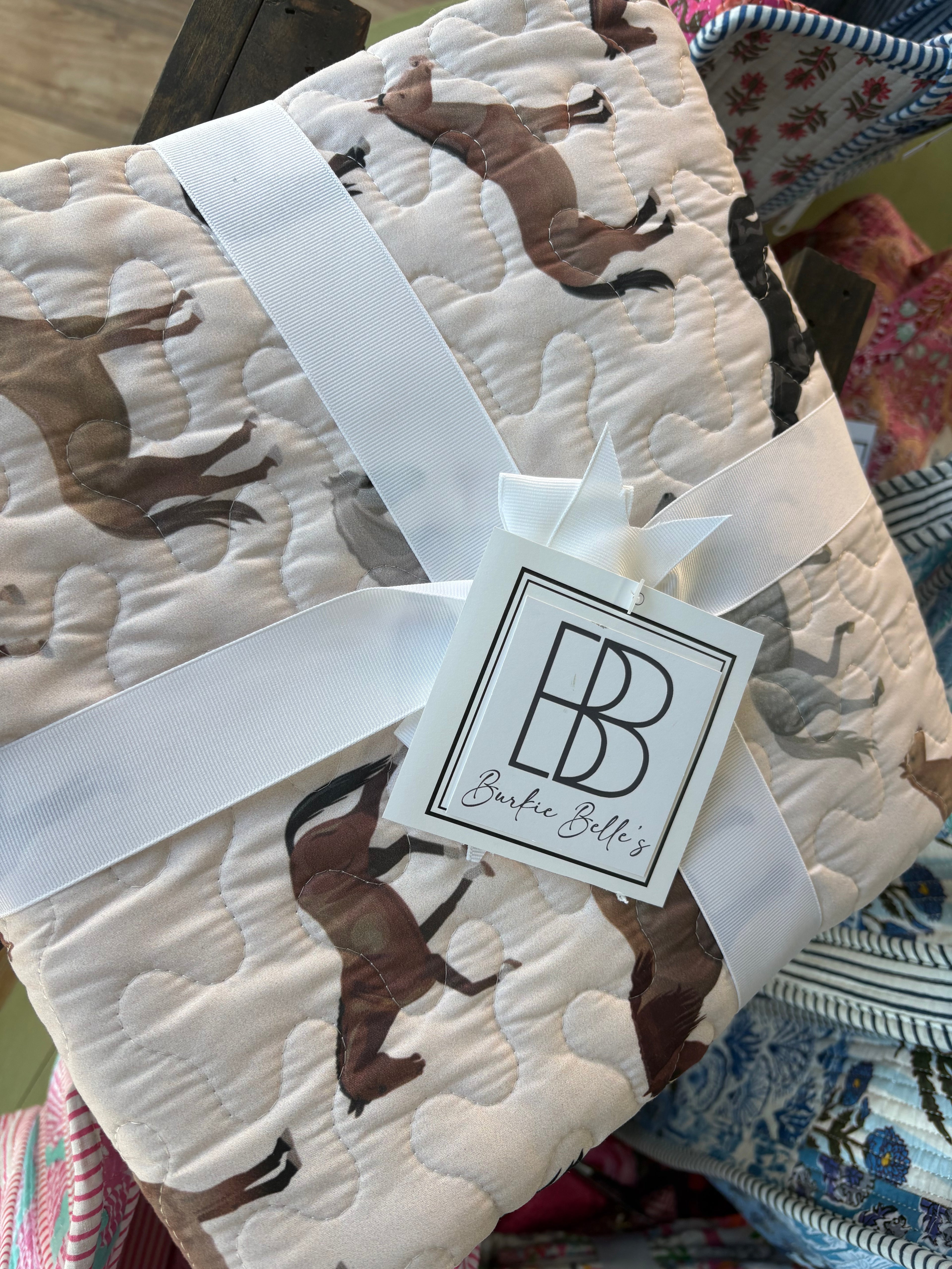 Meadow Herd Linen Baby Blanket