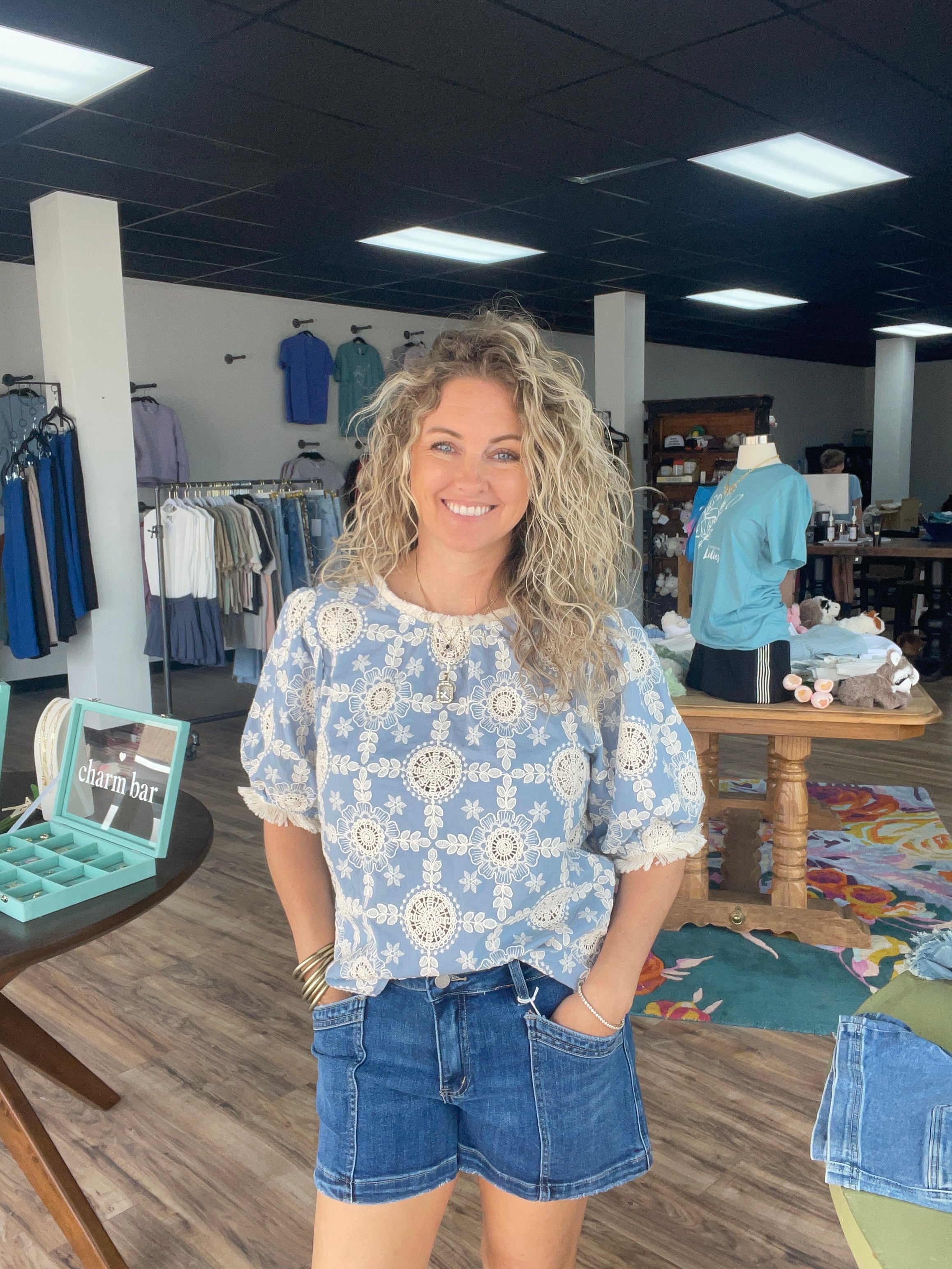 Rebecca slanted pocket - Jean Shorts