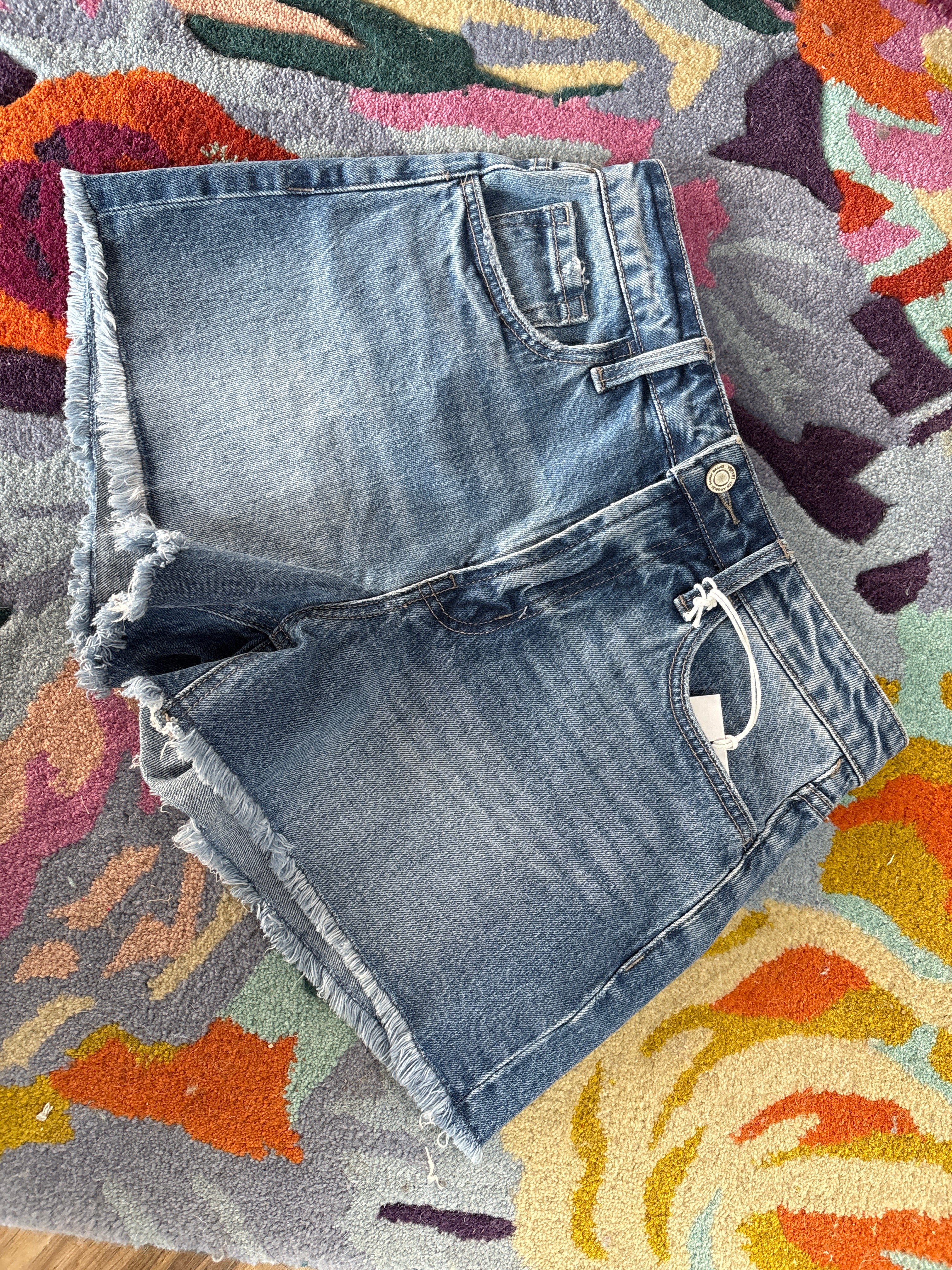 Rebecca Blue Jean High Rise Shorts