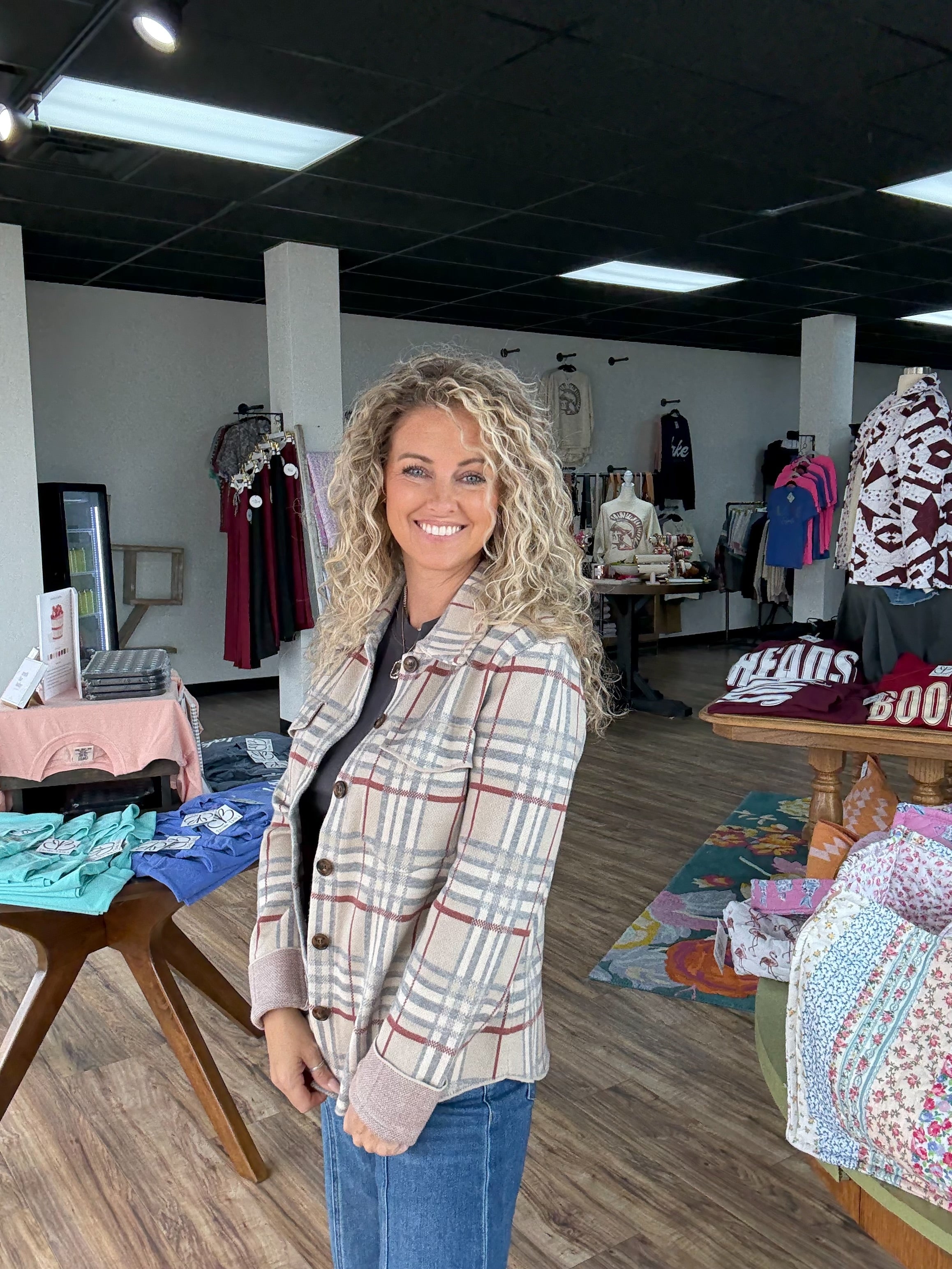 Heritage Plaid Button Jacket