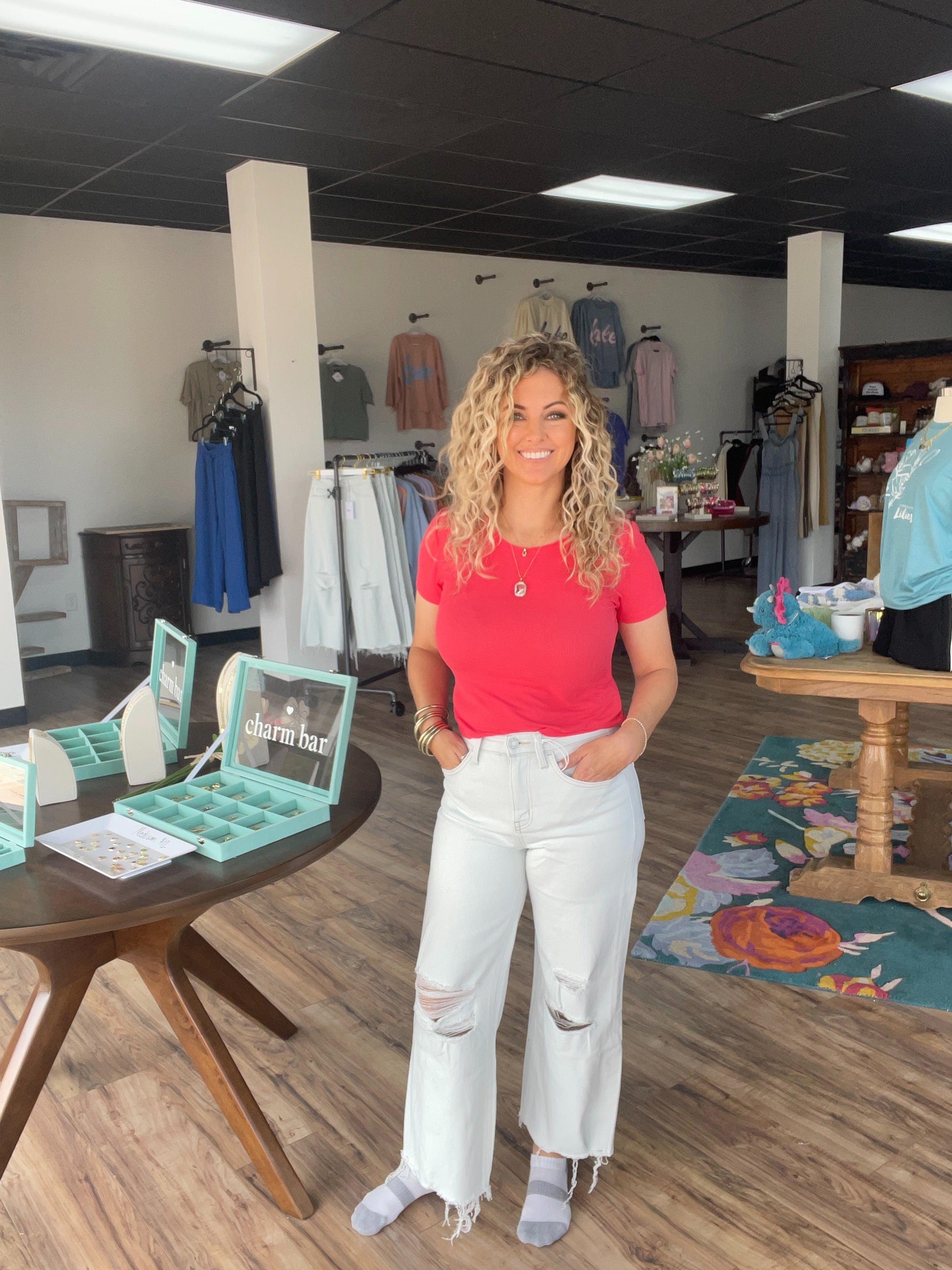 OLIVIA ACID WASH HIGH RISE CROP JEAN