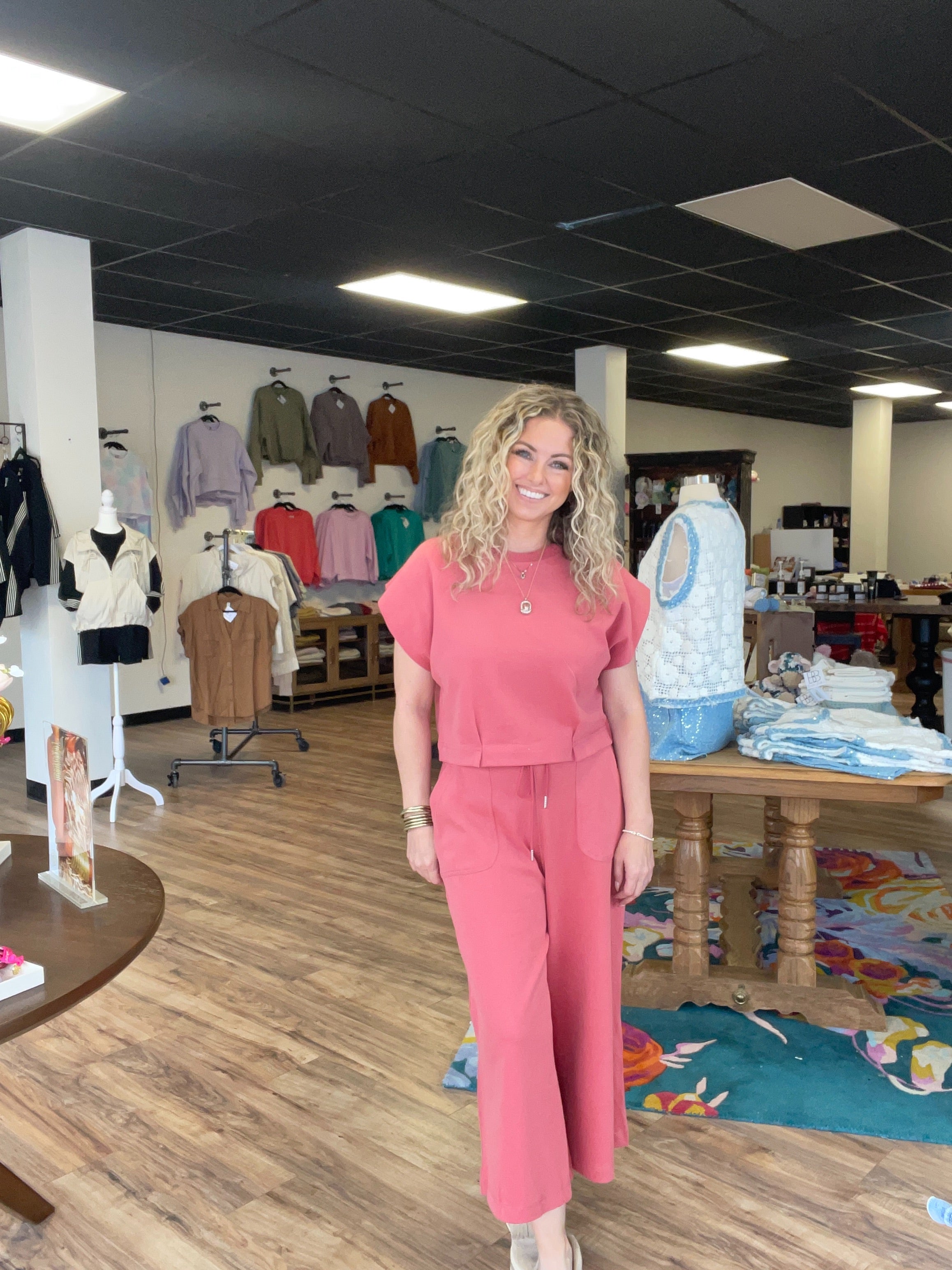 Button Back Dark Rose Set