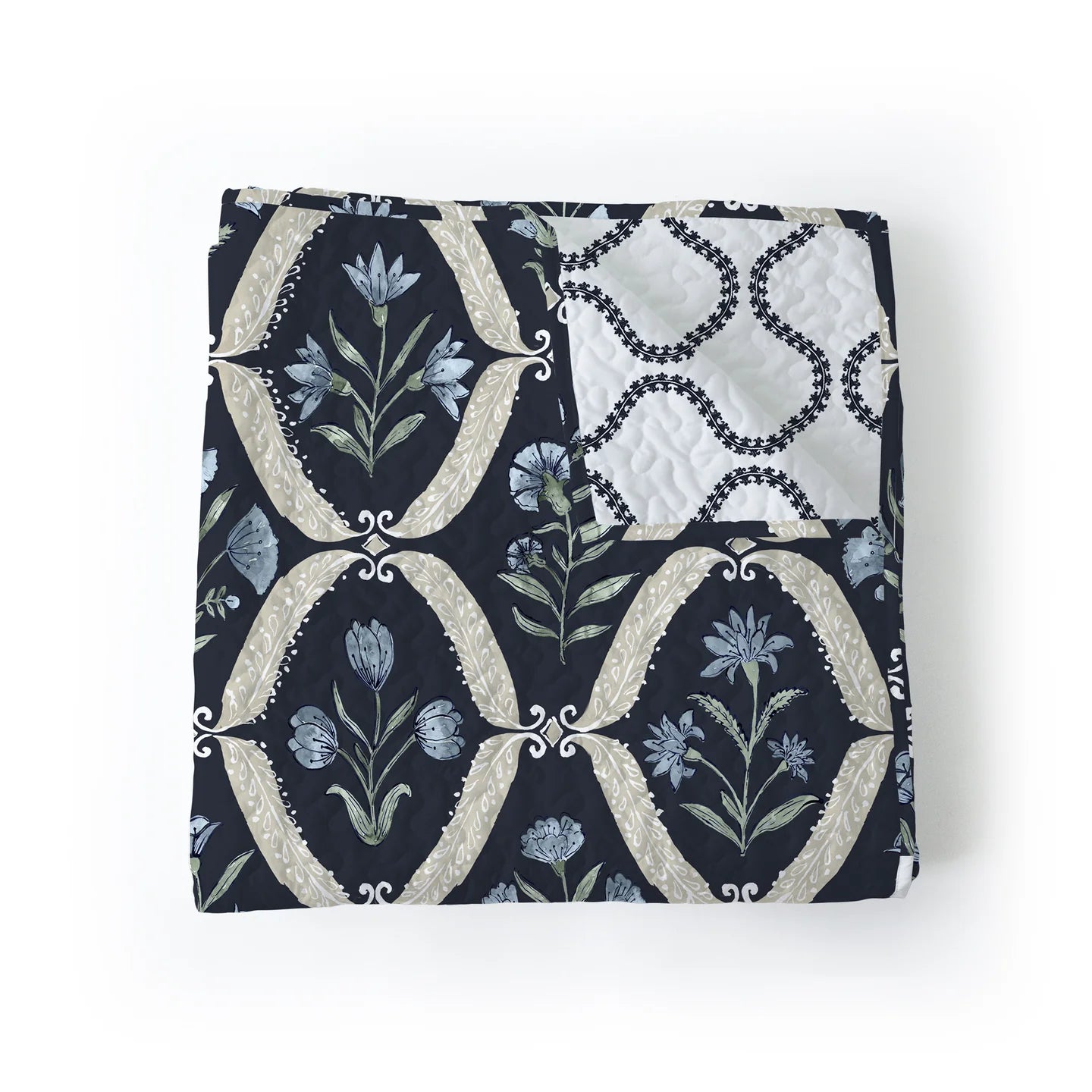 Charlotte Navy Baby Blanket