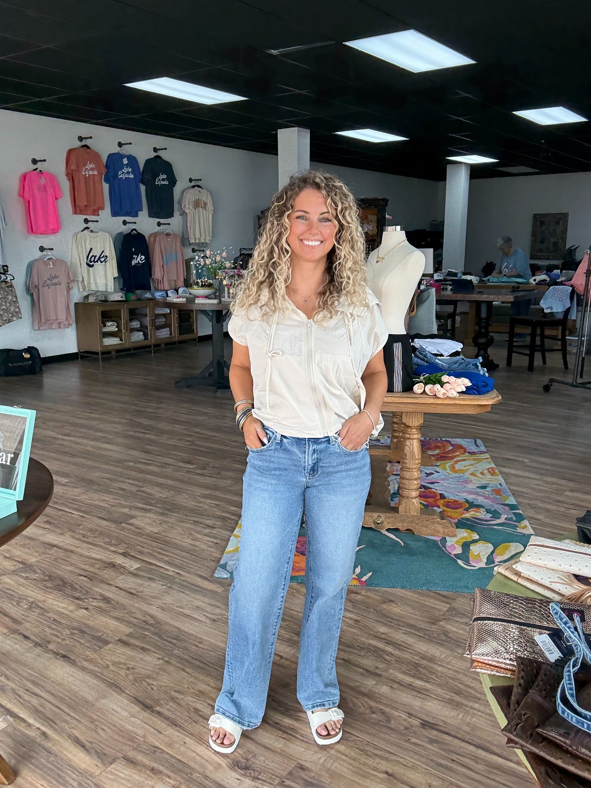 Dark Wash Belted Jean