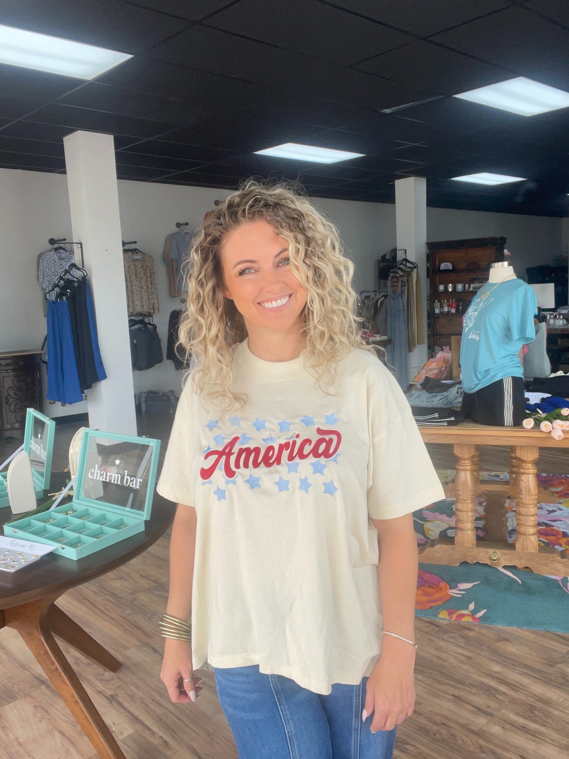 America Stars Embroidery