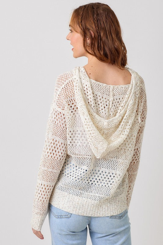 Old Money Crochet Hoodie