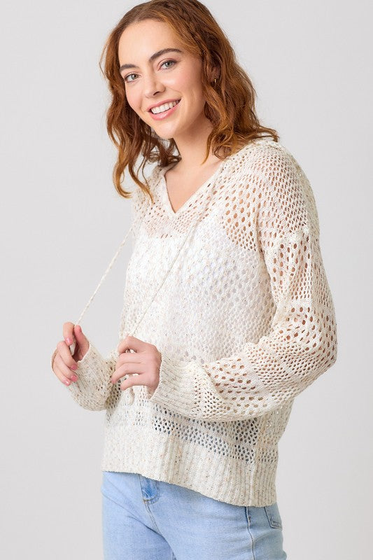 Old Money Crochet Hoodie