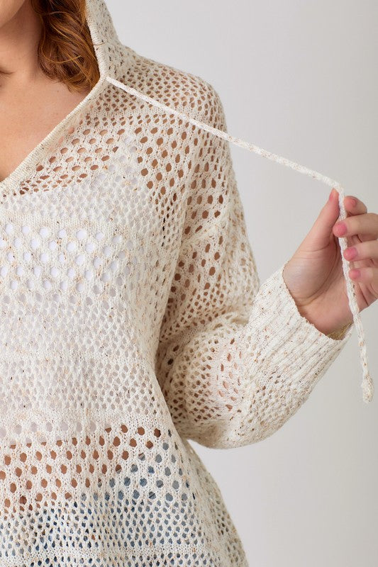 Old Money Crochet Hoodie