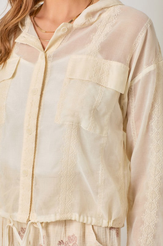 Ella's Eyelet Hoodie