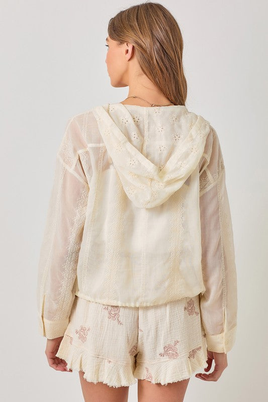 Ella's Eyelet Hoodie