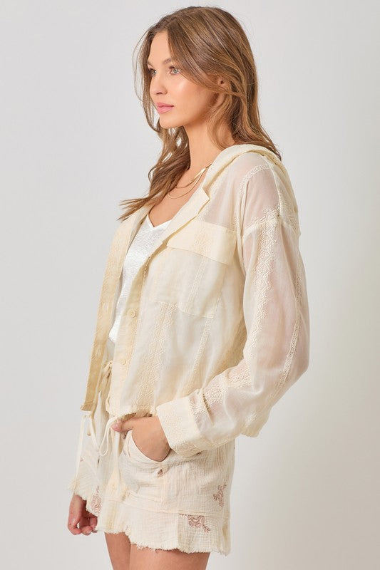 Ella's Eyelet Hoodie