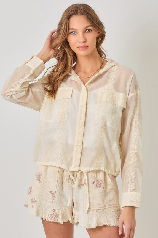 Ella's Eyelet Hoodie