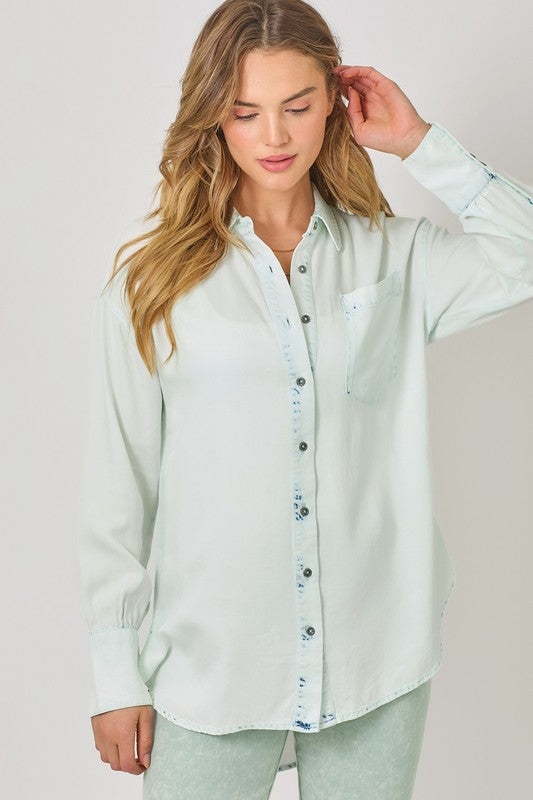 Tencel Top Button Up