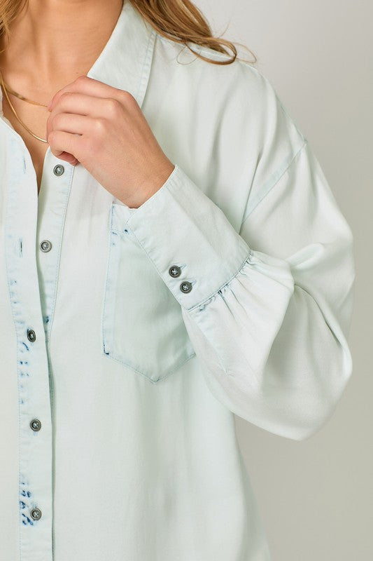 Tencel Top Button Up