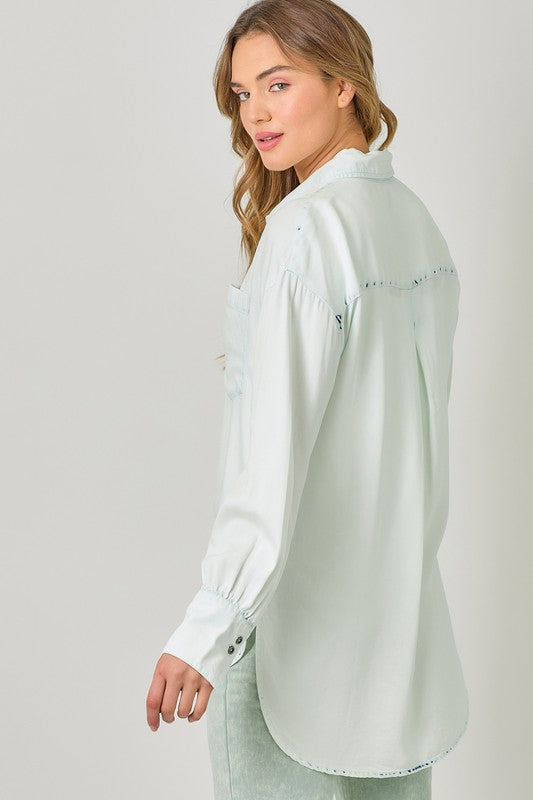 Tencel Top Button Up