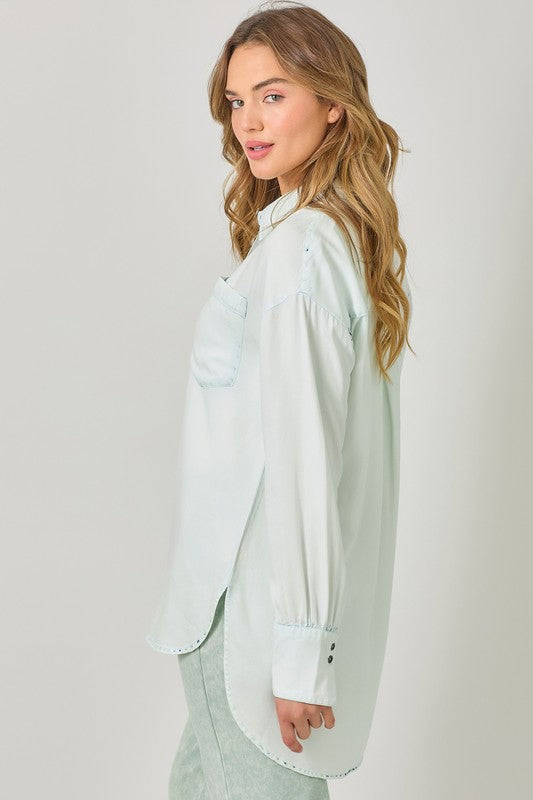 Tencel Top Button Up