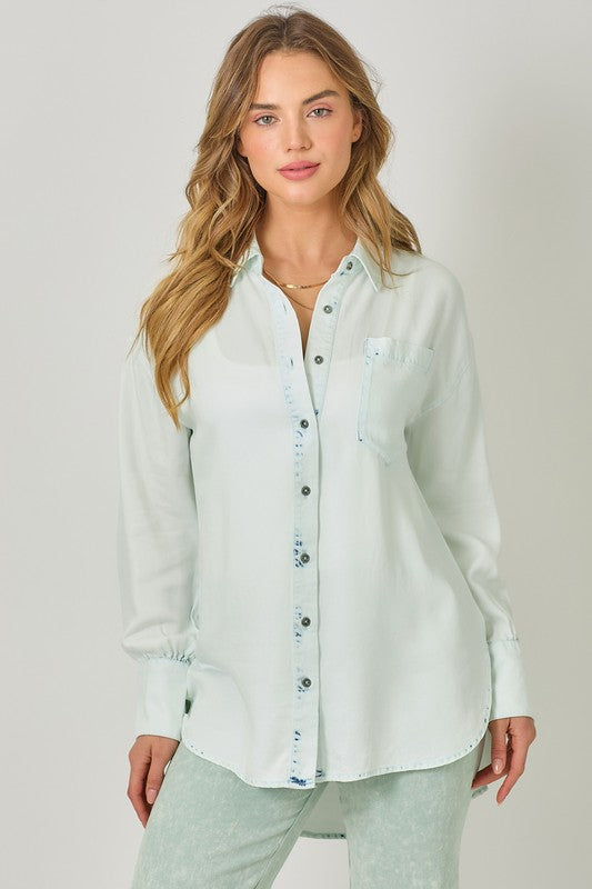 Tencel Top Button Up