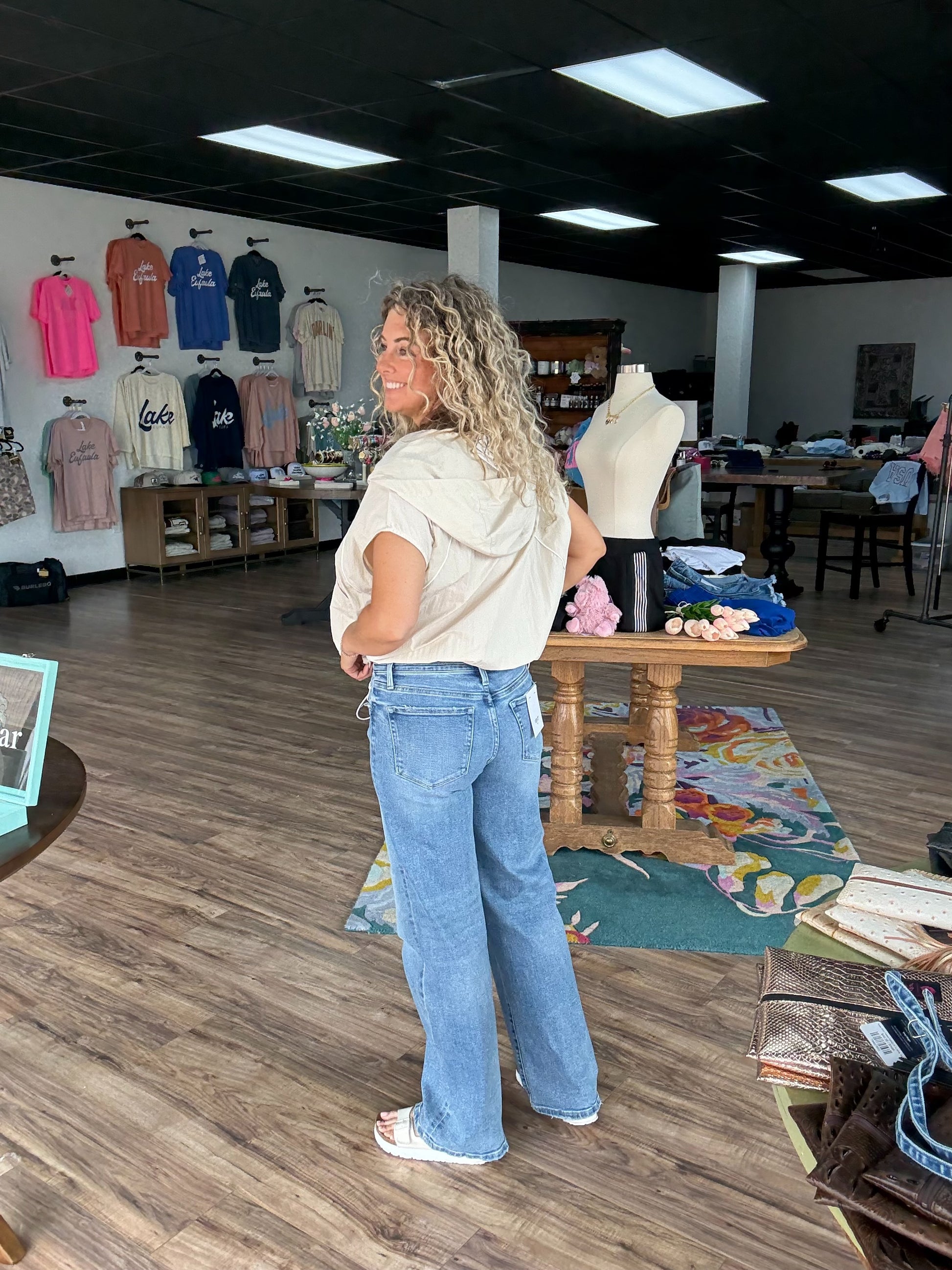 Dark Wash Belted Jean