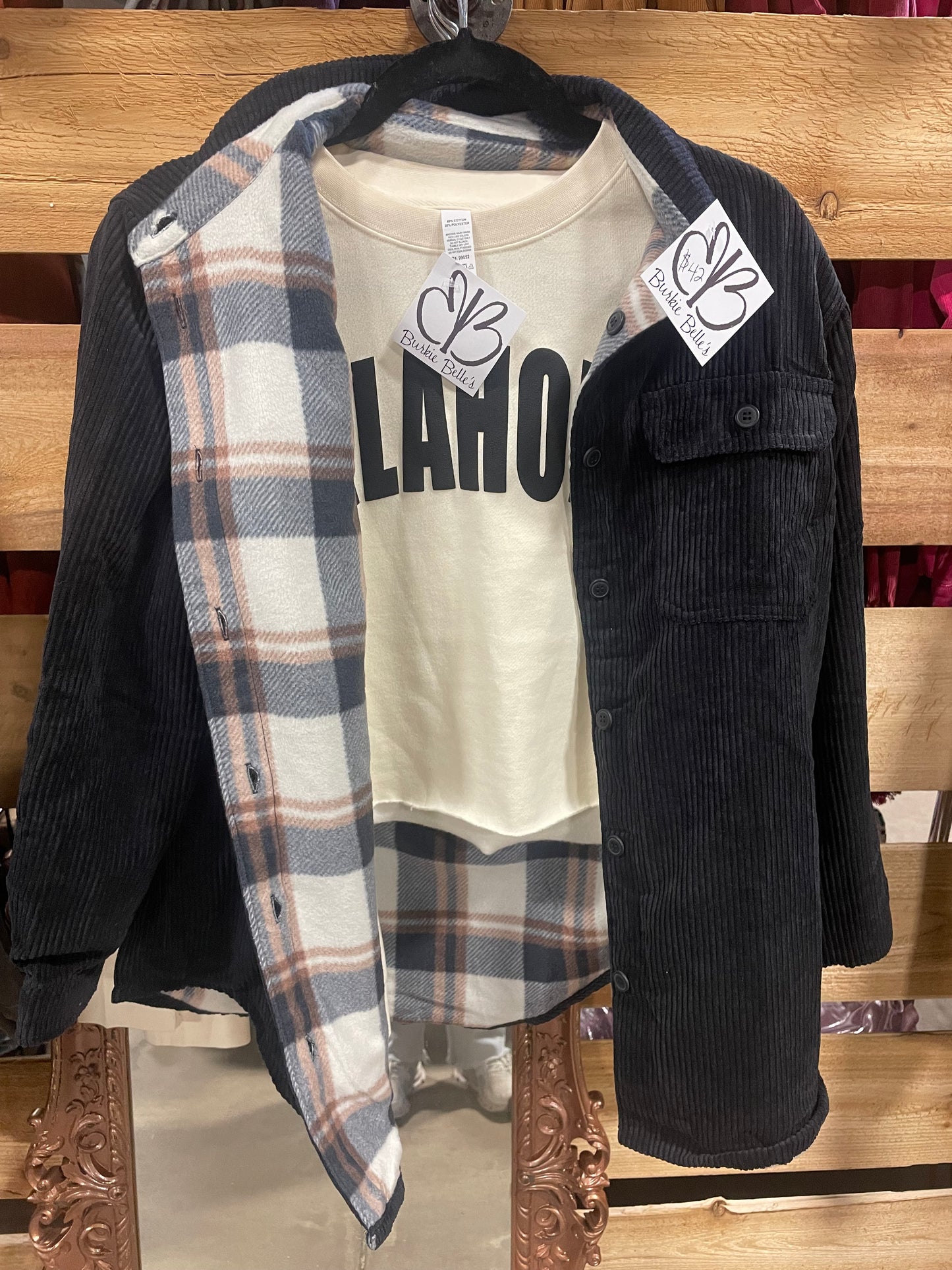 Corduroy and plaid flannels jacket