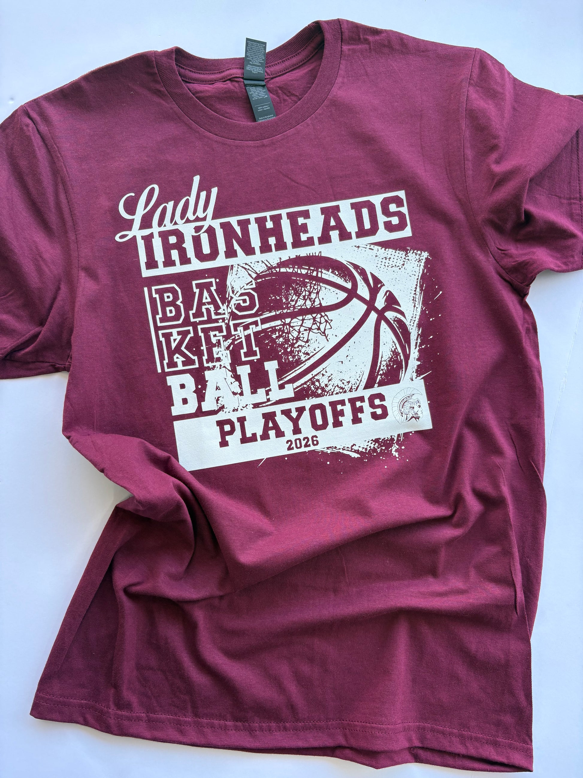 Lady Ironheads Basketball PLAYOFF tee 2026