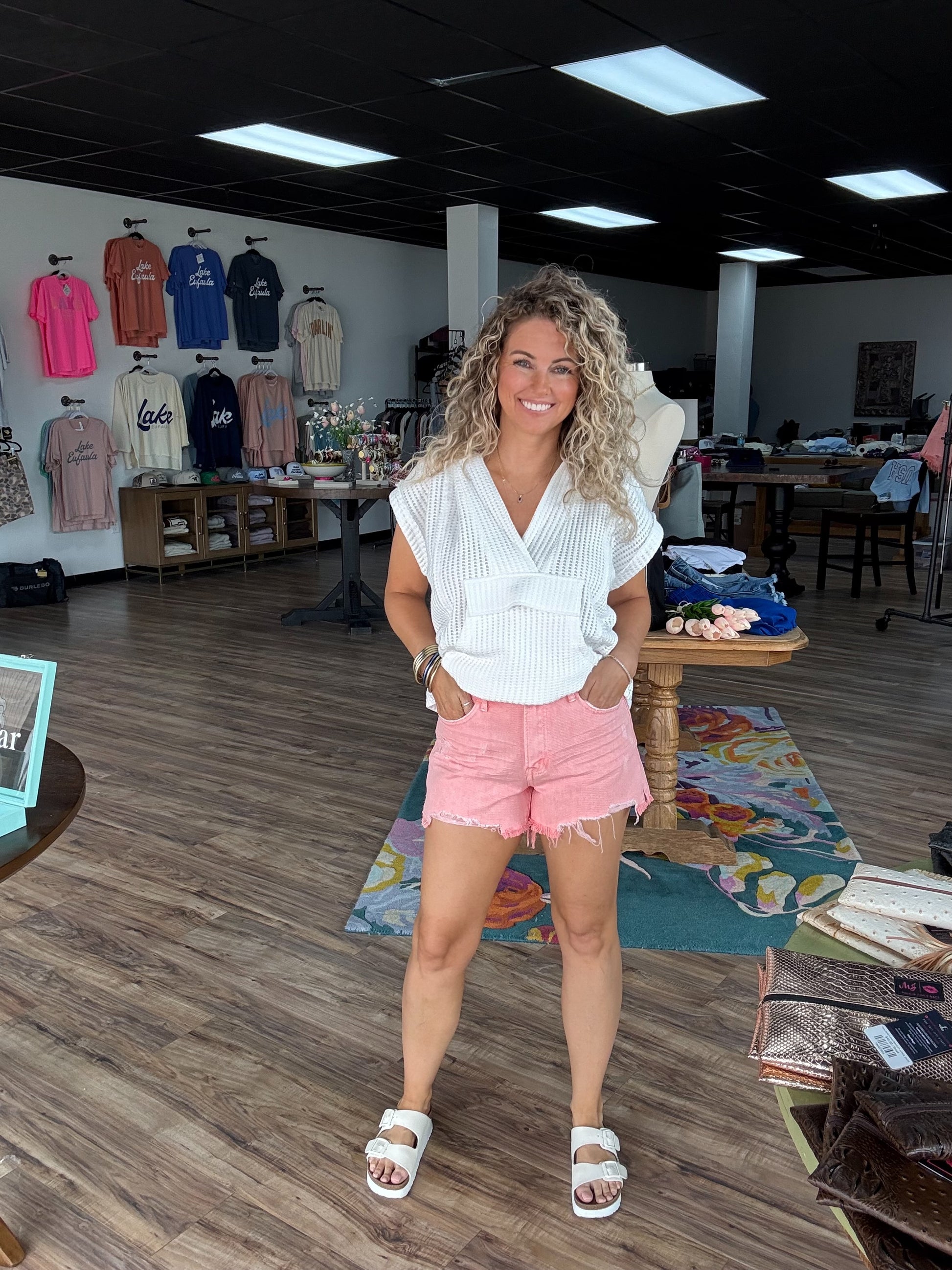 Pretty Pink Jean Short