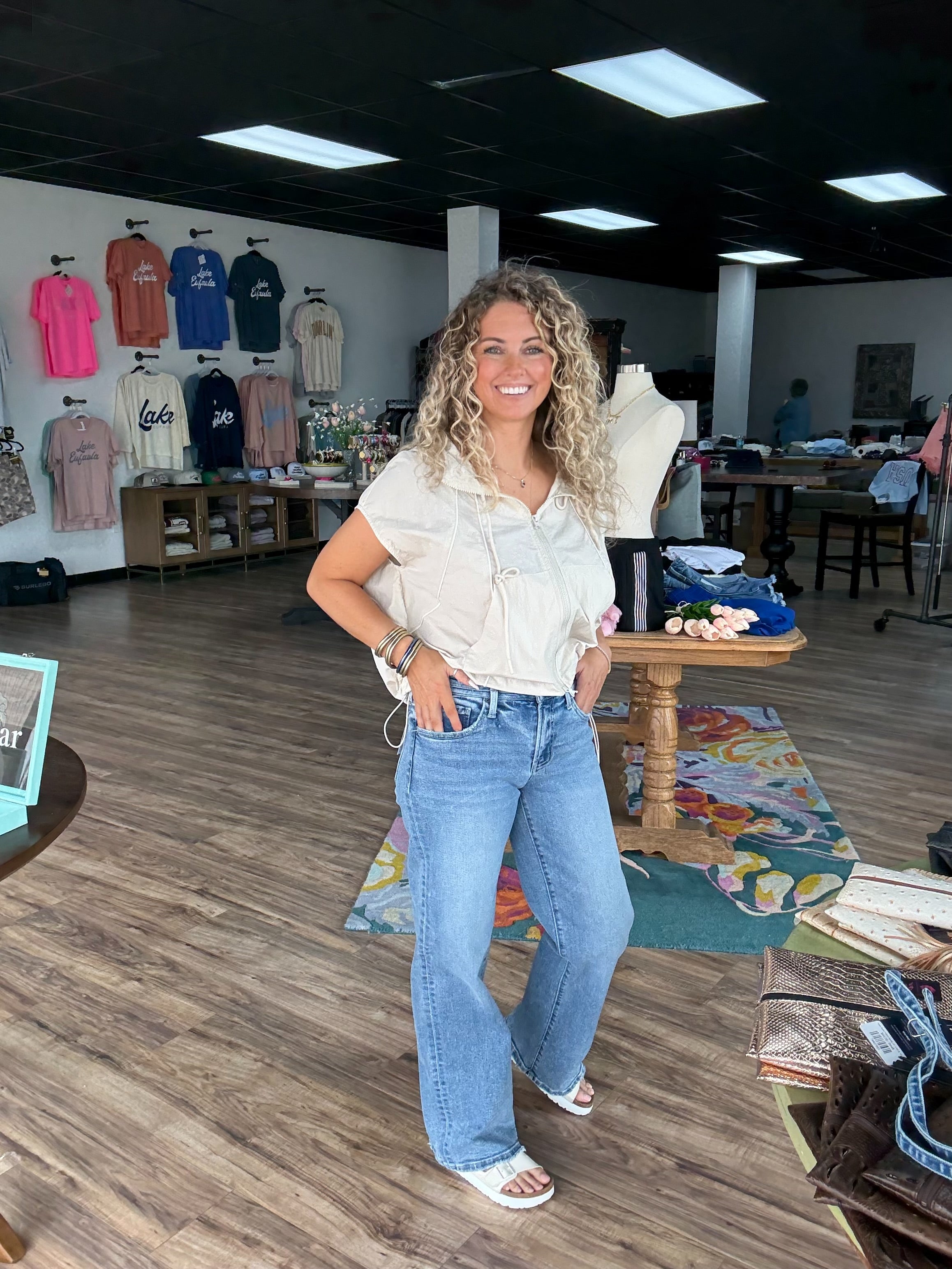 Dark Wash Belted Jean