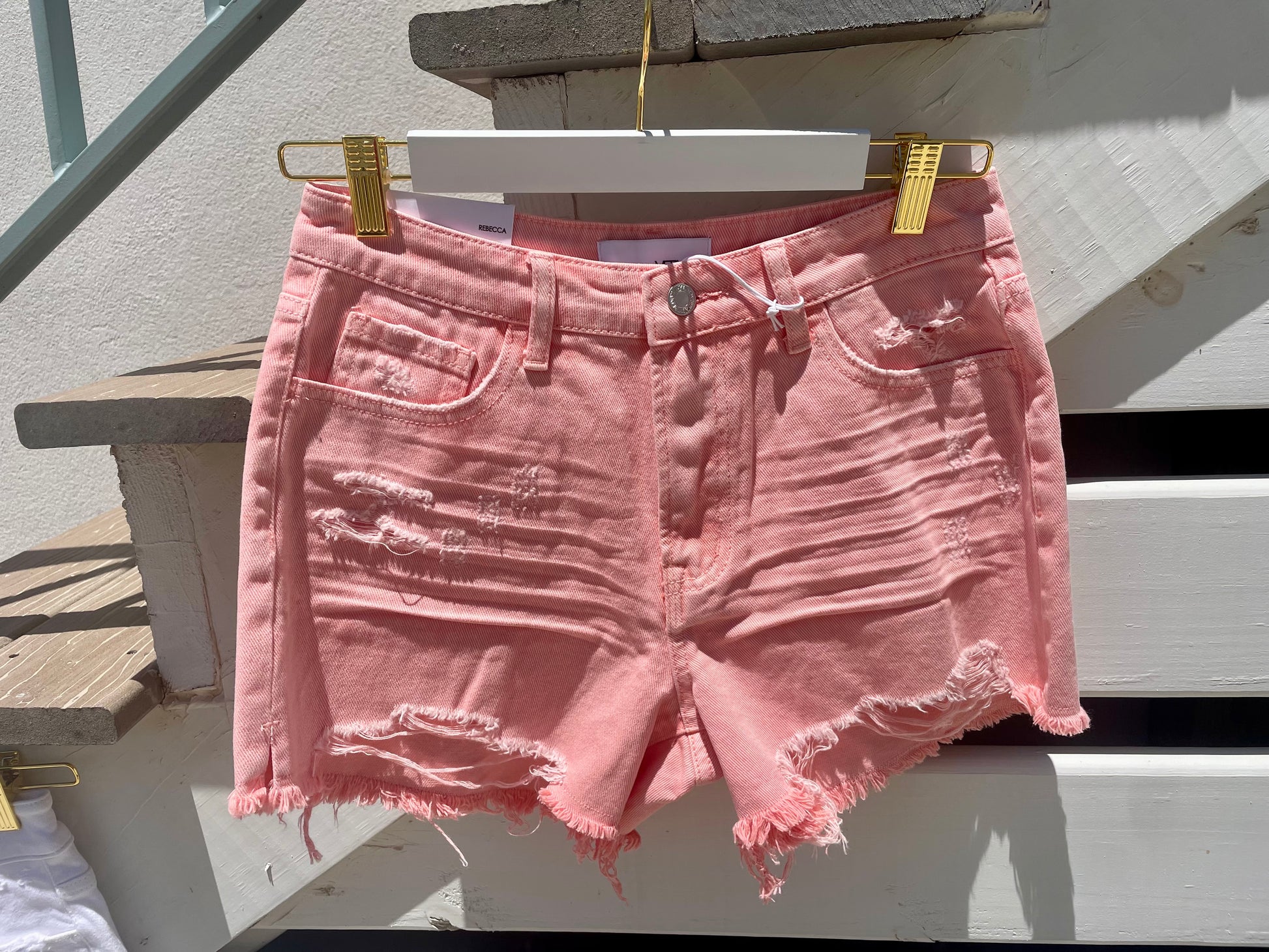 Pretty Pink Jean Short