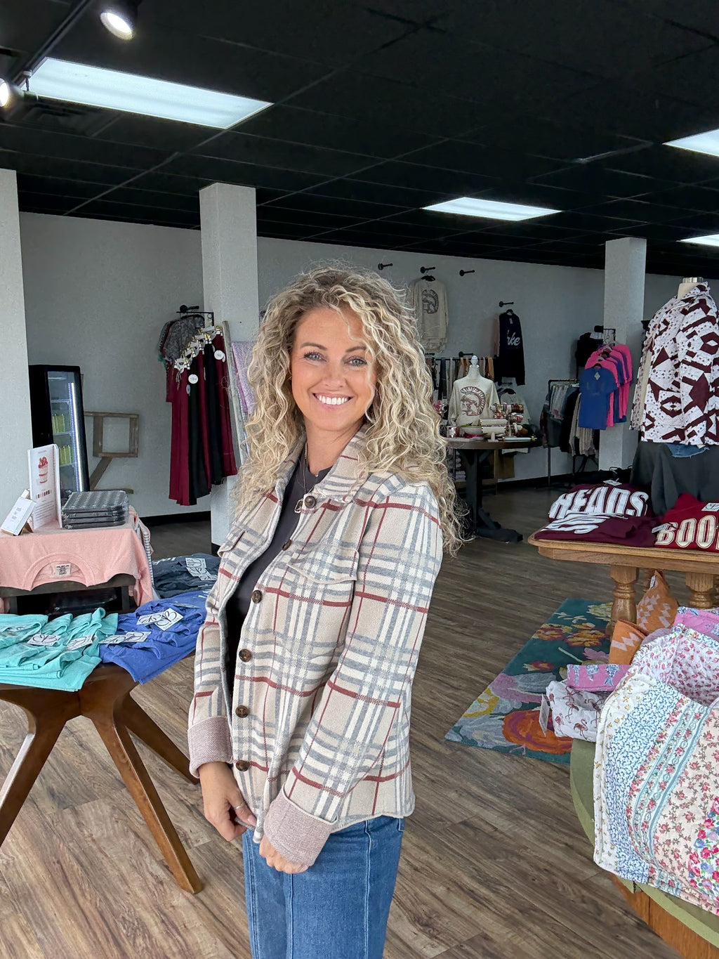 Heritage Plaid Button Jacket