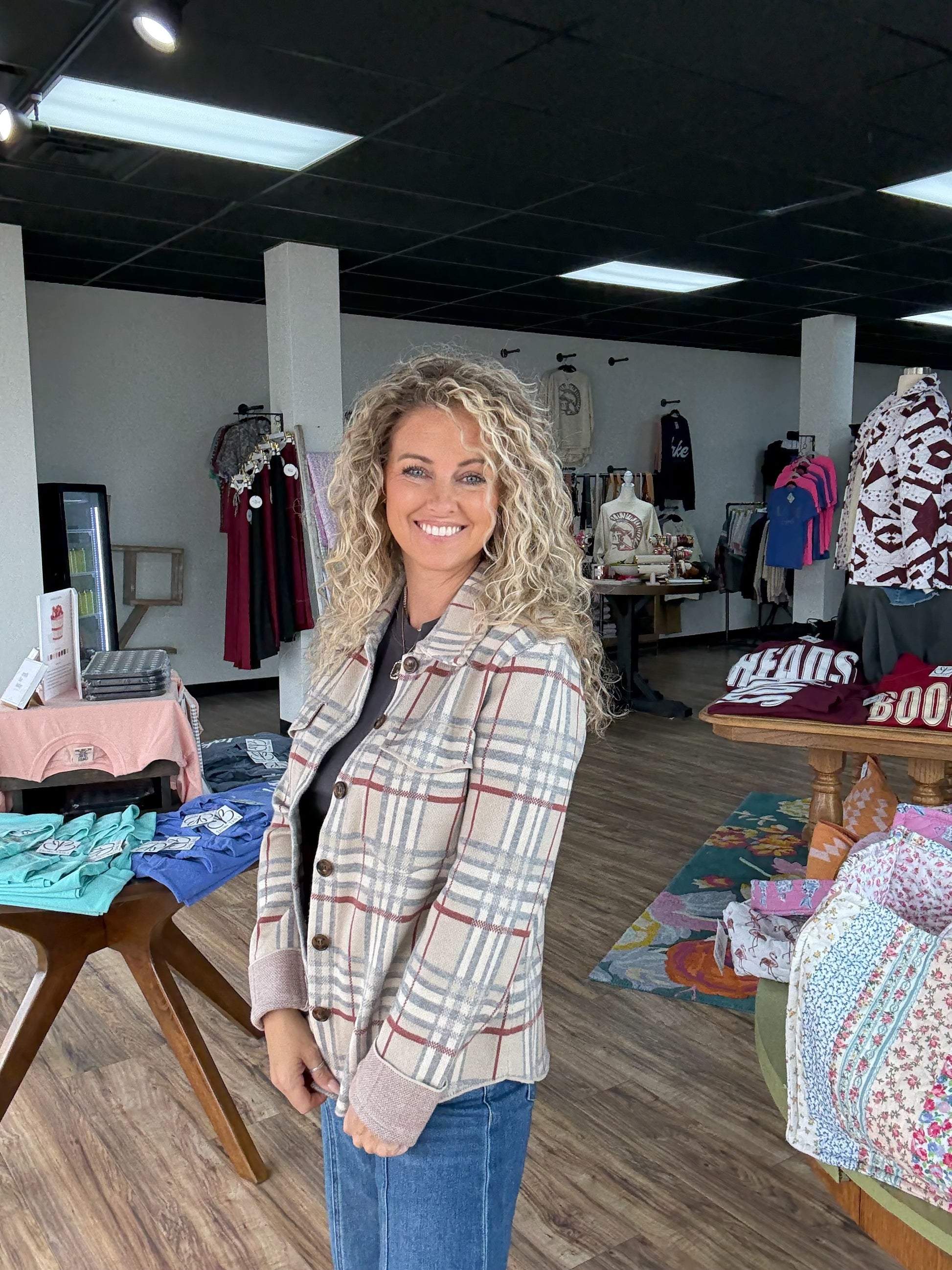 Heritage Plaid Button Jacket