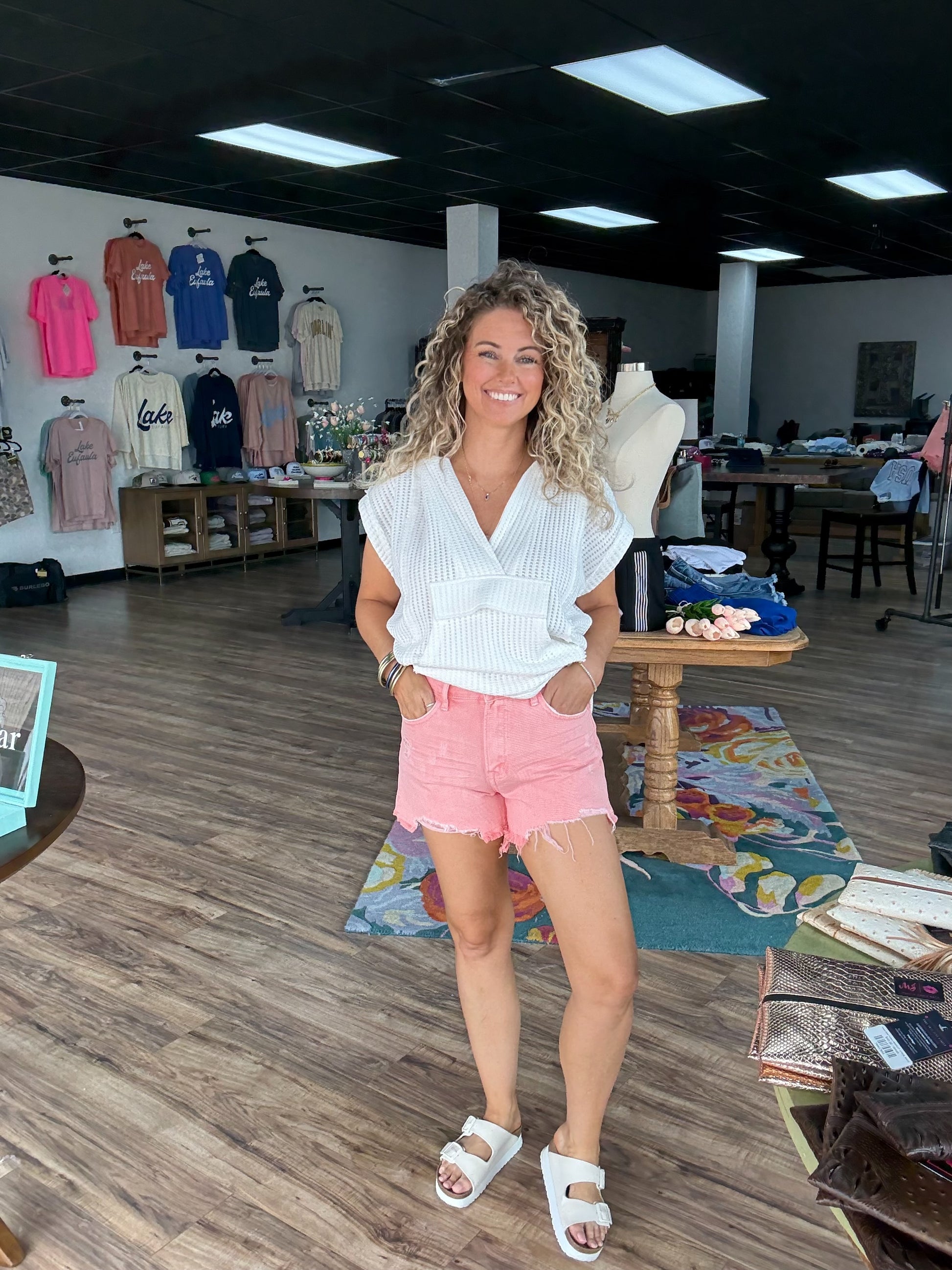 Pretty Pink Jean Short