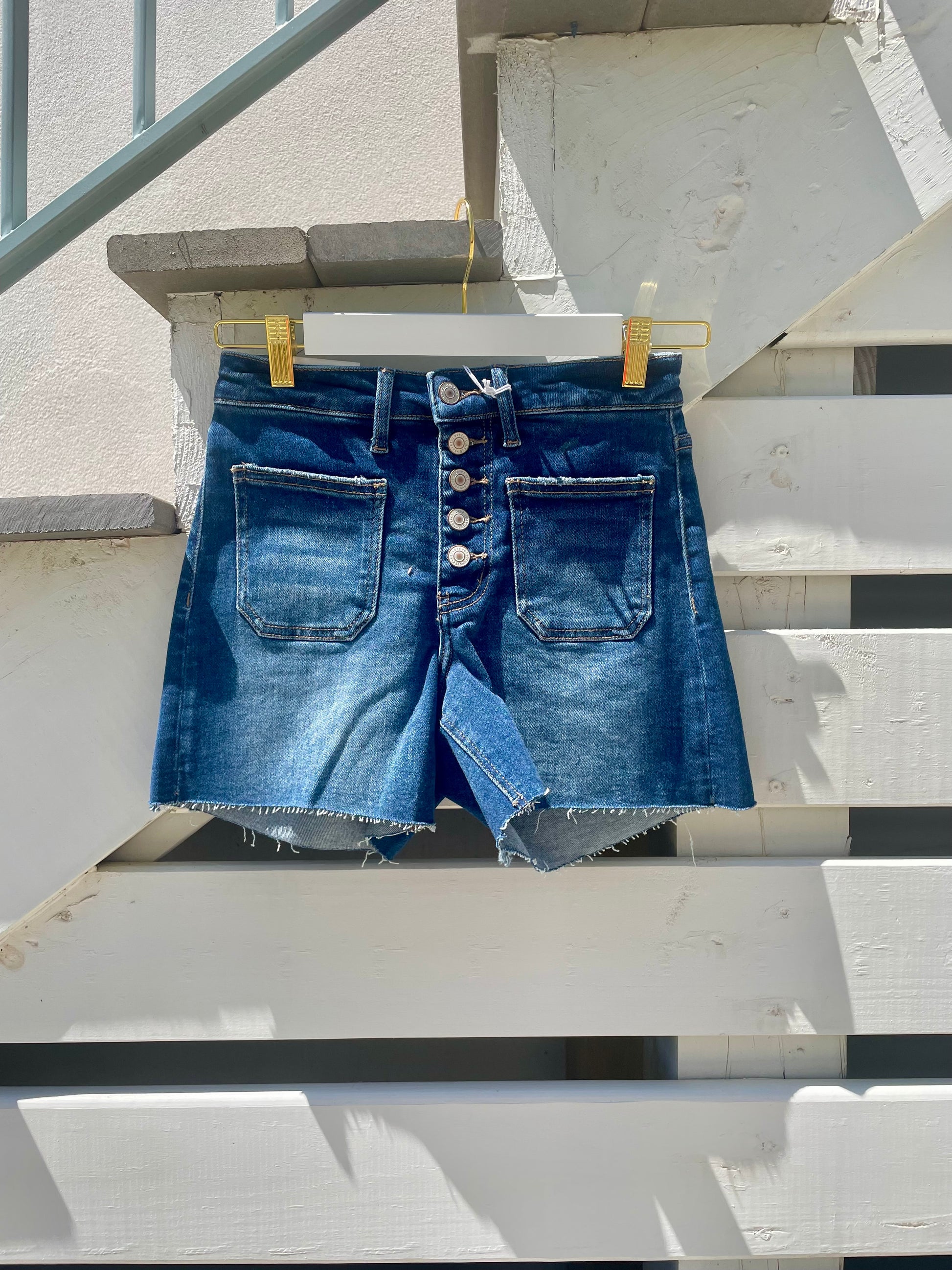 Baley Button Up Jean Shorts