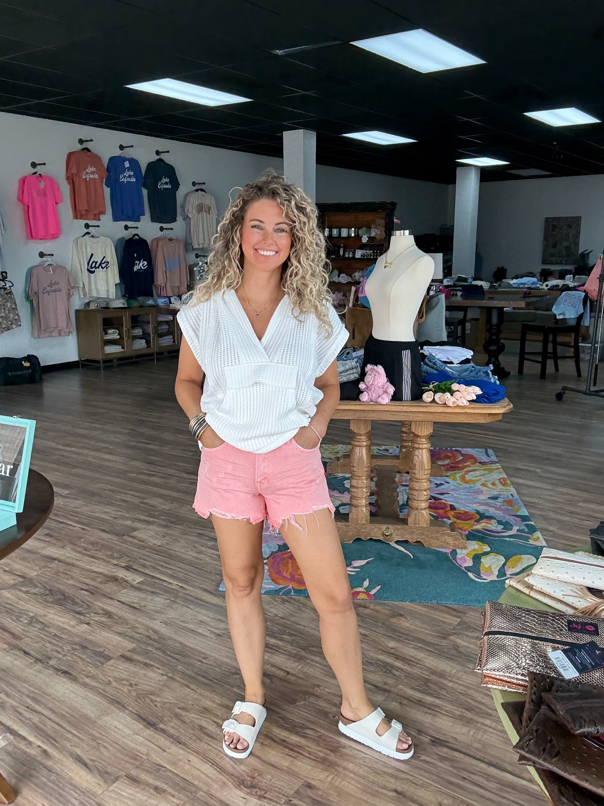 Pretty Pink Jean Short