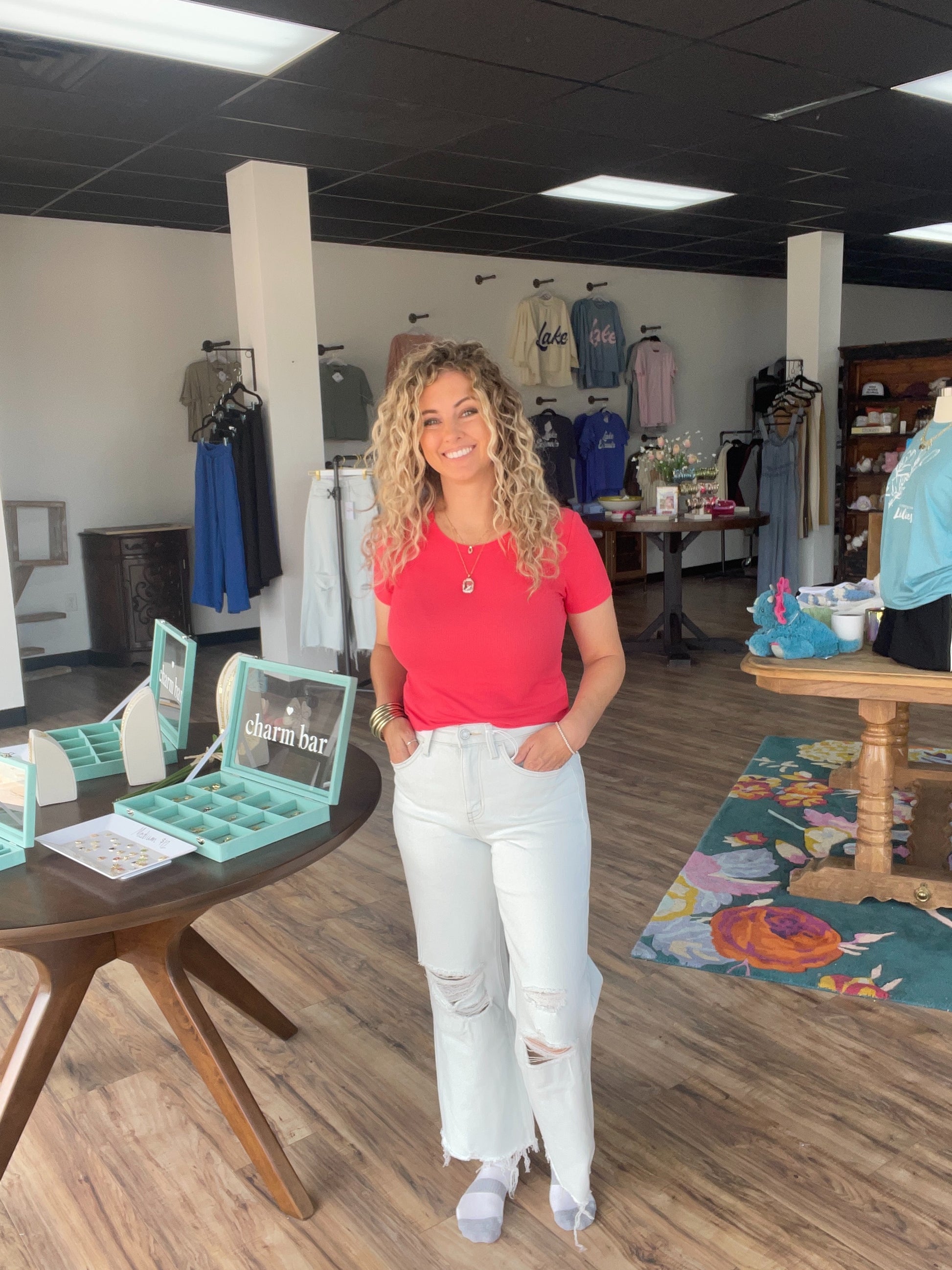 OLIVIA ACID WASH HIGH RISE CROP JEAN