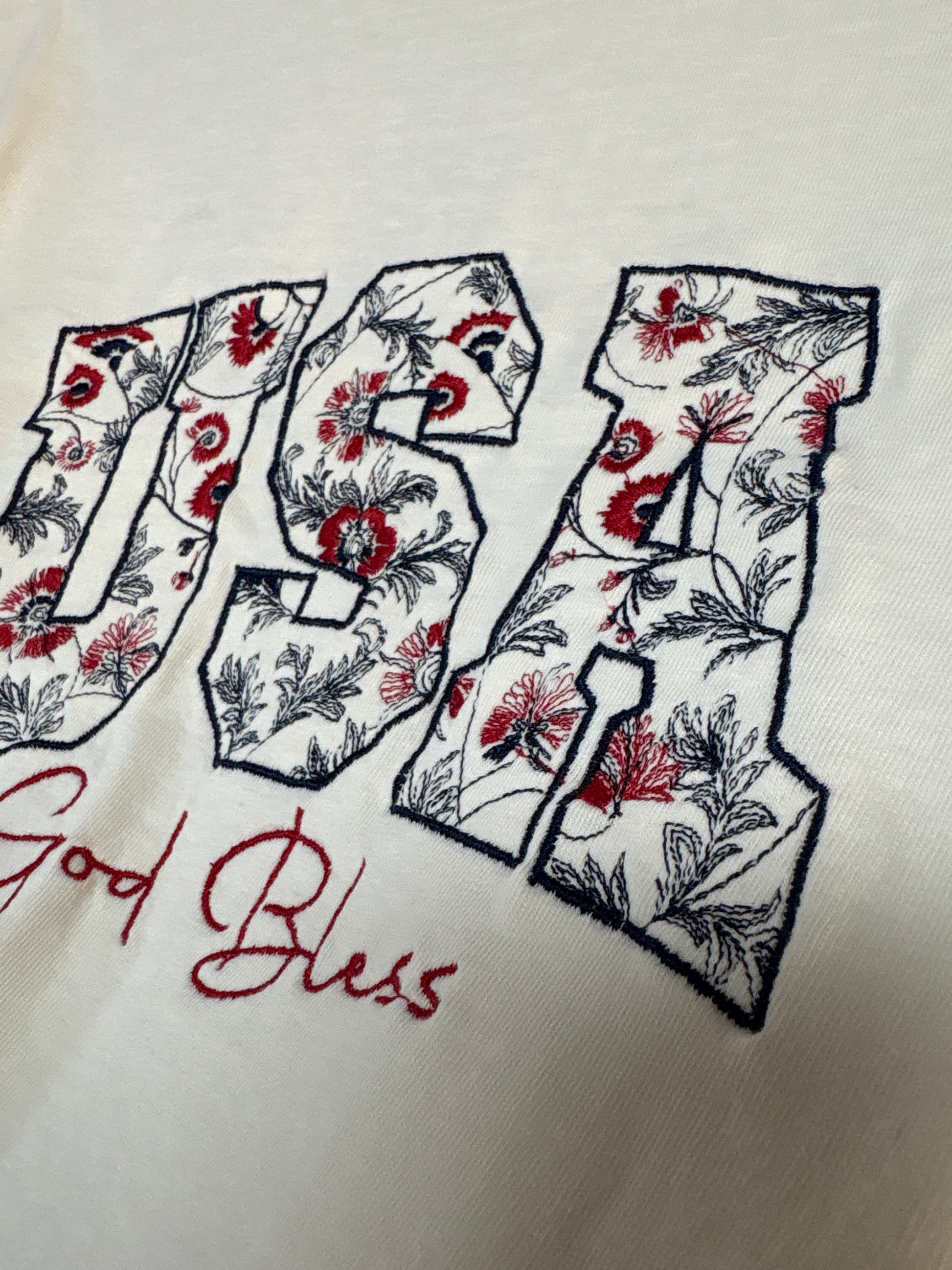 USA Embroidery God Bless
