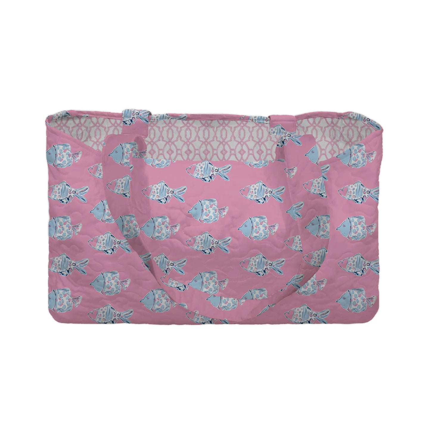 Marlin Fish Icon Fuchsia Quilted Tote