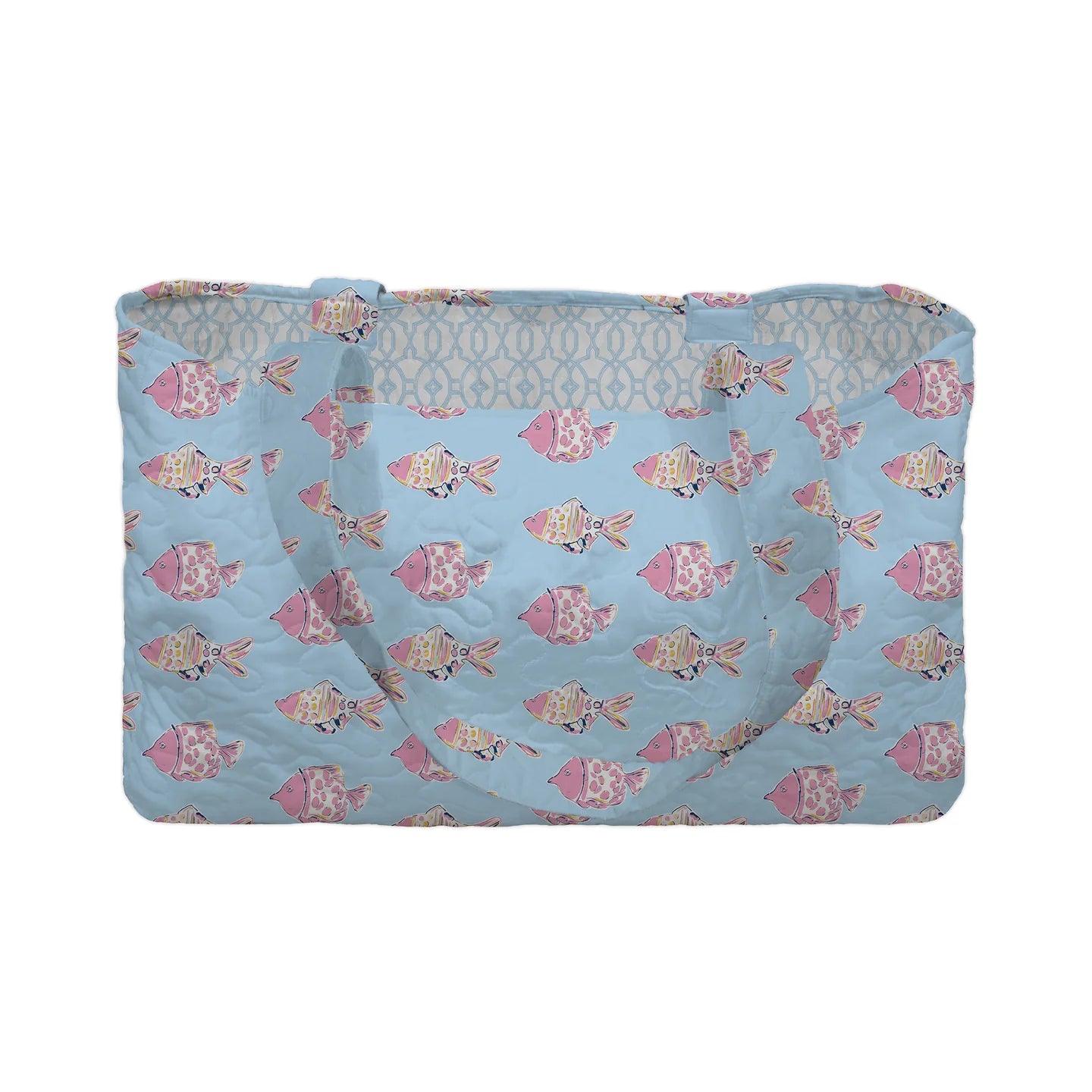 Marlin Fish Icon Maya Blue Quilted Tote