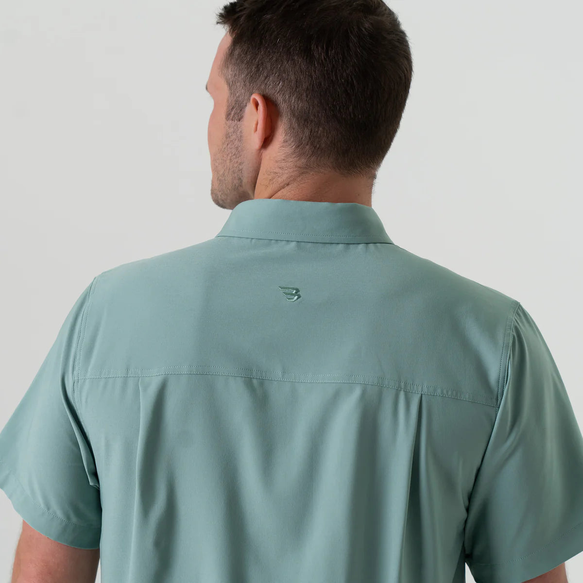 Burlebo Performance Button Up - Ocean Swell